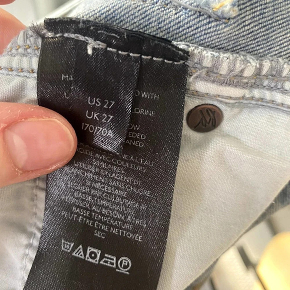 Free People We The Free Light Wash Raw High-Rise Jeggings - Picture 8 of 9